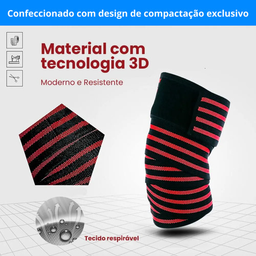Faixa Com Elático Imobilizador Para Alívio De Lesões E Dores