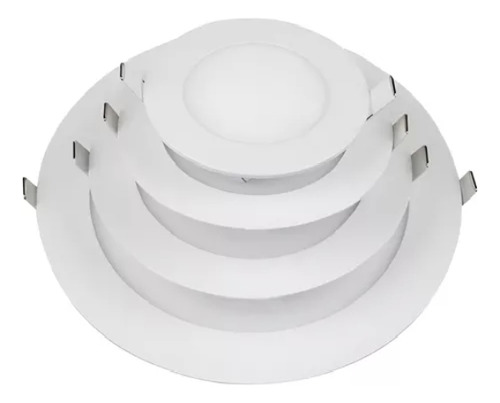 Plafón Led Embutido Plano Redondo Luz Fría O Cálida 3w