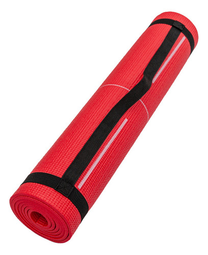 Imagen 2 de 10 de Colchoneta Yoga Mat Lineas Guia De Posicion Pvc 6mm + Correa