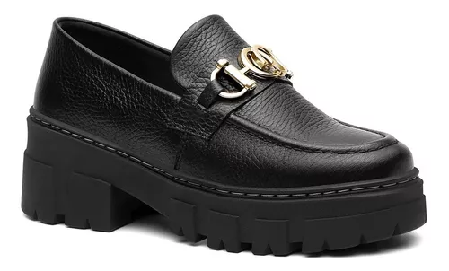 Mocassim DAFITI SHOES Loafer Metal Preto - Compre Agora