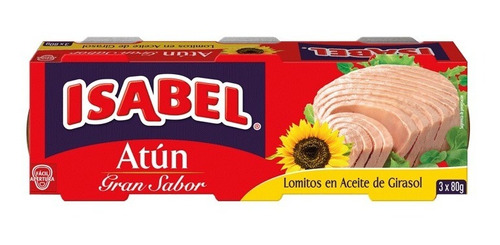 Atún Isabel Ace.girasol X3 80gr - g a $70