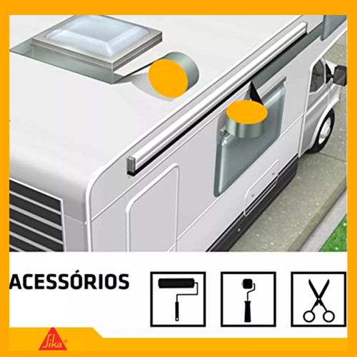 Manta Asfáltica Multiseal Alumínio 50cm X 10m Sika - 3 Rolos
