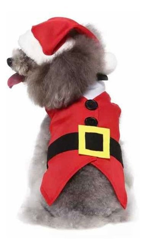 Envío Gratis Disfraz De Santa Claus Mascota Perro Talla L