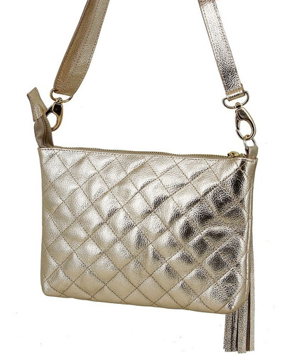 Bolsa Pequena Em Couro Legitimo Oliver Mour Feminina Cor Creme