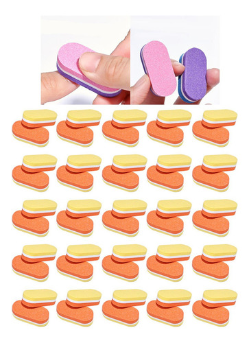 Mini Limas Y Pulidores Para Uñas, 50 Uds., Uso En Salón De