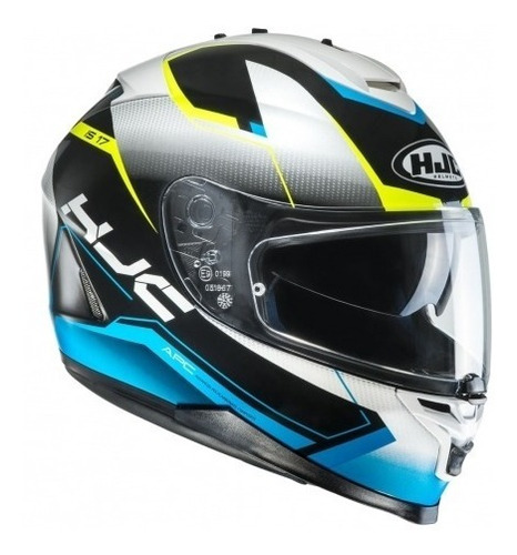 Casco Moto Hjc Is-17 Loktar Mc2 Con Lentes 5 Estrellas Sharp