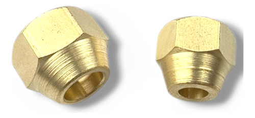 Kit 4 Porcas Flange Latão 1/4 E 3/8 Ar Condicionado E Gás