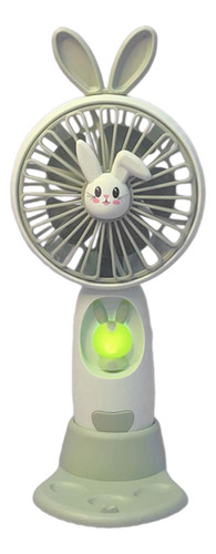 Ventilador De Mano Silencioso Usb Recargable Mini Verde