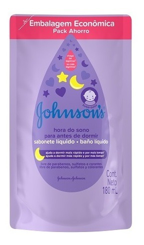 Baño Liquido Johnson & Johnson Refill Dulces Sueños 180 Ml