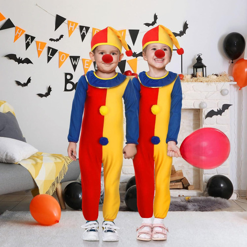 Disfraz De Payaso De Halloween For Niños Pequeños, Monos De