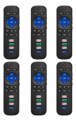 . 6pcs Control Compatible Con Hisense Roku Tv Smart Pantalla