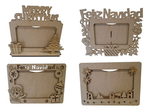 Portarretrato Navidad Regalo Navideño Mdf 3mm 33 Pzs