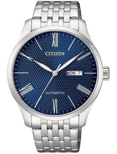 Reloj Citizen Hombre Automatic Nh8350-59l /relojeria Violeta Color de la correa Plateado Color del fondo Azul