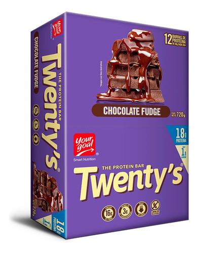 Caja De 12 Barras Twentys Chocolate Fudge Yourgoal