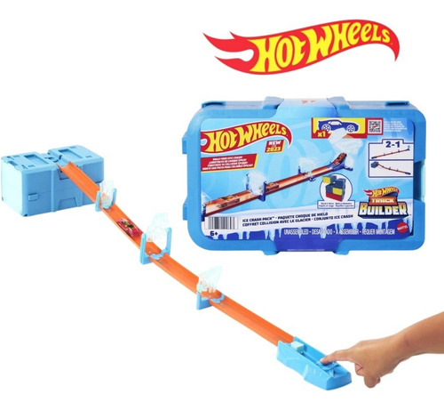 Caja Y Pista Choque De Hielo 2 En 1 Hot Wheels     