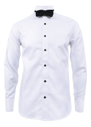 Camisa Smoking Blanca También En Tallas Grandes Para Hombre