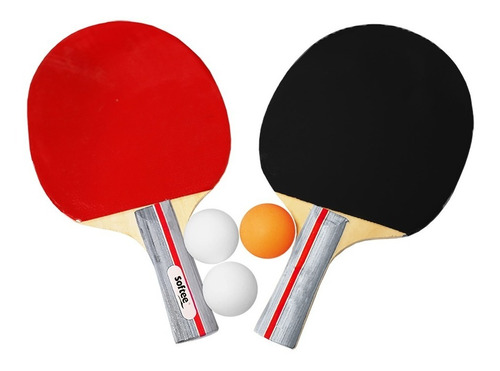 Set 2 Paletas Ping Pong Softee Dynamic Con 3 Pelotitas