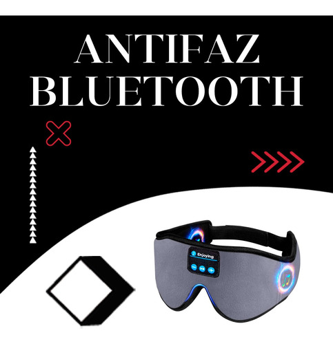 Antifaz Auriculares Para Dormir Mascara Meditación Bluetooth Gris Liso