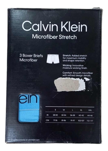 Set De 3 Boxers Calvin Klein Originales Microfibra Talla M