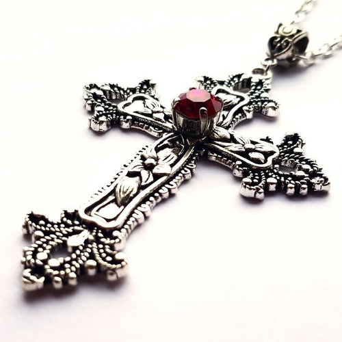Dp Collar Unisex De 2 Piezas Con Cruz De Cristal Retro,