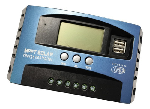 Controlador De Carga Solar Mppt Pantalla Lcd 12v / 24v Dual