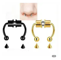 Comprar Fake Piercing Septum Falso De Imán Acero Inoxidable 