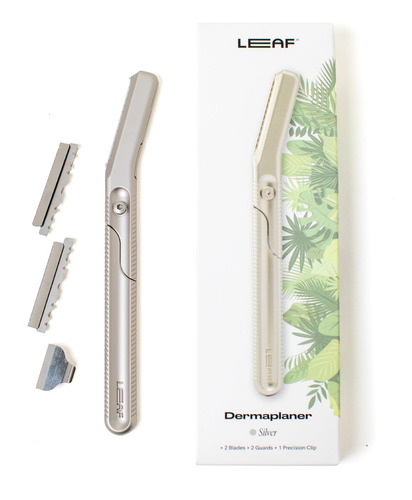 Leaf Shave | The Leaf Dermaplaner, Silver - Maquinilla De Af