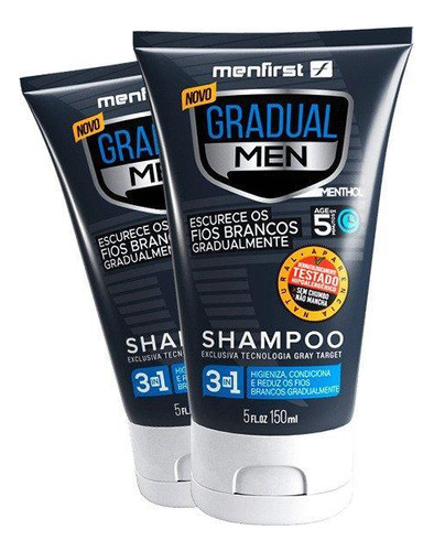 Shampoo Escurecedor De Cabelo Gradual Men Menfirst (2x)