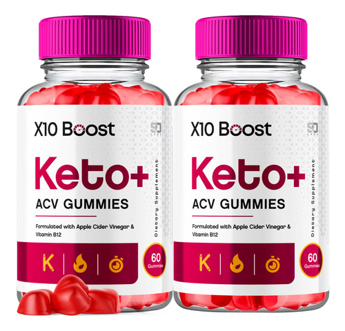 Paquete De 2 Gomitas X10 Boost Keto Acv Advanced 1000 Mg, Go