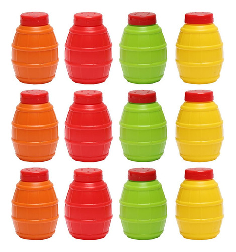 Salero Barril Pimientero Especiero Condimentos 7 Cm 12 Pzs Color Mixto Al Azar