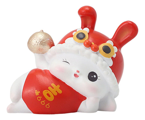 Escultura Comedor Tienda Chino Animal Conejo 6,5x3,7x5cm