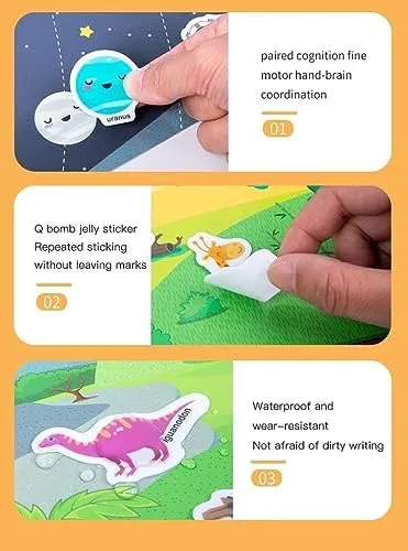 Paquete De 3 Pegatinas De Gelatina Para Niños, Pegatinas Reu