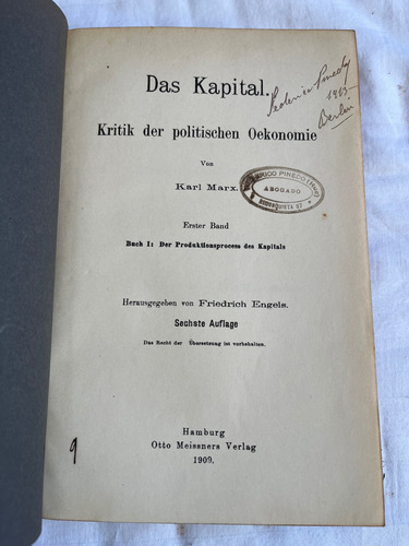 Das Kapital Karl Marx 4 Tomos Año 1909 Kritik Der Politische (Usado)