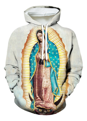 Sudadera Con Diseño De La Virgen De Guadalupe