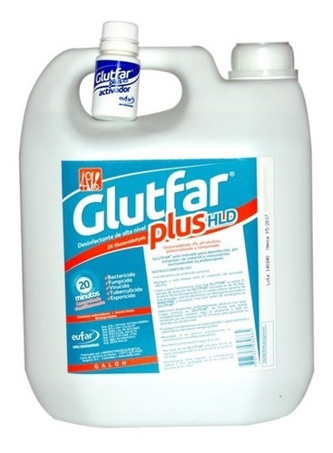 Glutaraldehido 2% Potencializado Glutfar Plus Galon ® Eufar