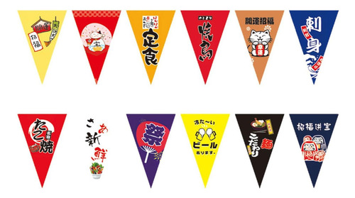 U Banderas Japonesas, Banderines Decorativos, M2 20cmx30cm