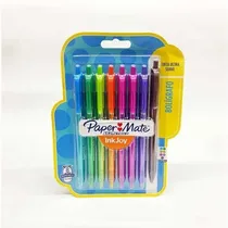 Comprar Set X 8 Boligrafos Paper Mate Kilométrico Inkjoy Retractil