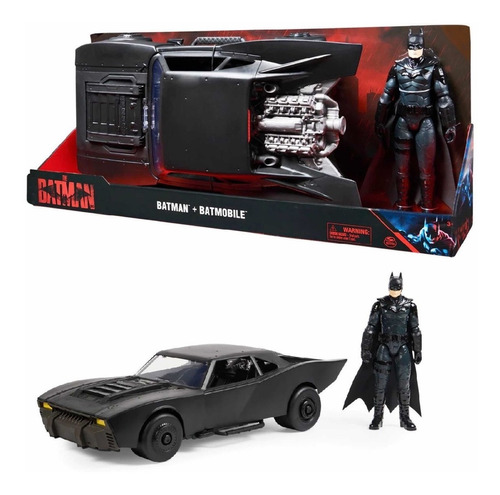 The Batman + Batimovil Gigante, Figura Basica 30 Cm Carro