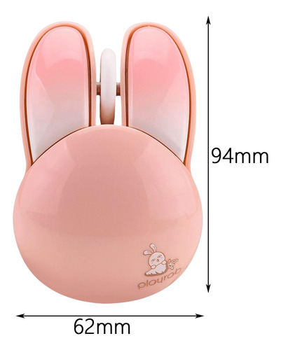 Ratón Inalámbrico Para Computadora 1200 Dpi Ligero Rosa