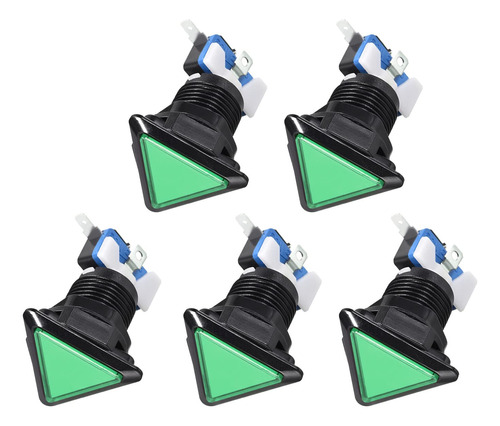 Boton Presion Para Juego Triangular Luz Led Verde Micro In 5