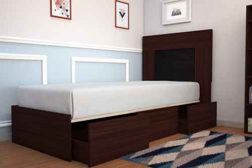 Respaldo - 1 Plaza - Nude - Melamina - Dormitorio Cama 80 Cm