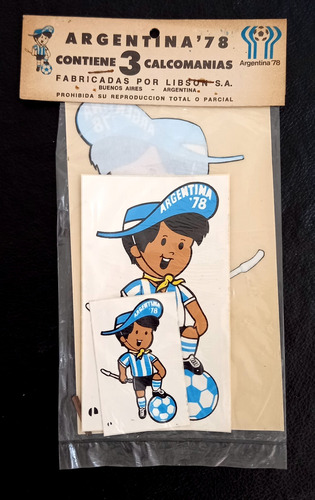 Calcomanias Mundial Futbol Argentina 78 Originales Sin Uso