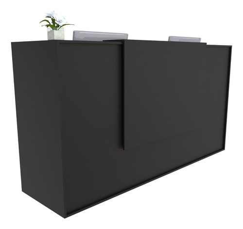 Balcão Recepção Caixa 169cm Preto - Linha Premium - Mod 2.1