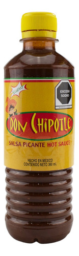 Salsa Don Chipotle Picante Hot Sauce Chile 360ml 1 Pza