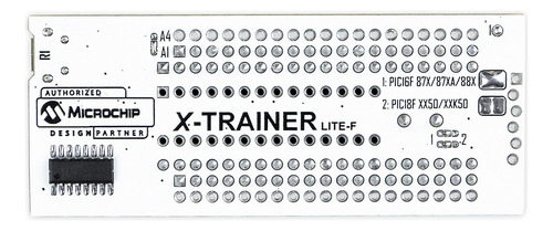 Tarjeta de desarrollo Entrenador X-TRAINER LITE F MICROSIDE MICROCHIP incluye PIC16F887 y cable USB