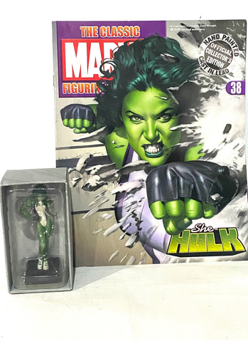 Eaglemoss Marvel She Hulk #38 Plomo Importado + Revista