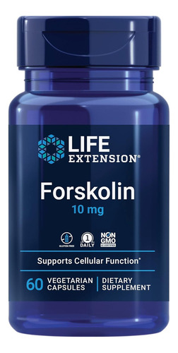 Life Extension Forskolin Apoyo Metabólico 10 Mg 60cáps Sabor Sin sabor