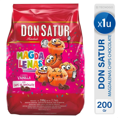 Madalena Don Satur de chips de chocolate 200 g