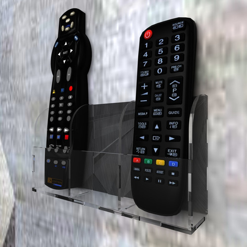 Imagen 5 de 5 de Porta Control Remoto Para Pared Acrílico Base Soporte