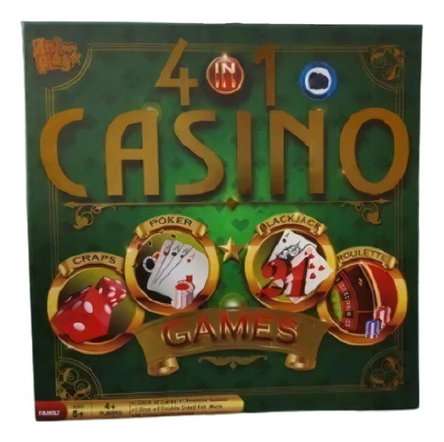 Juego Mesa Casino 4 En 1 Craps Poker Black Jack Ruleta